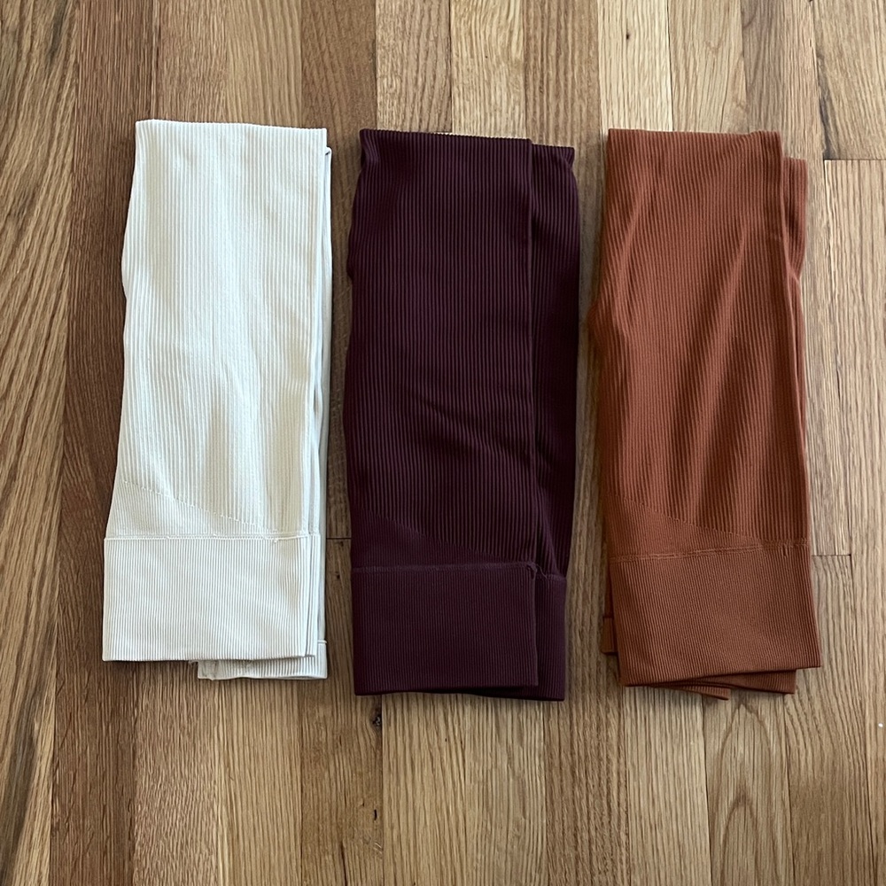 Amazon Ribbed Seamless Leggings x small, sold as multipack